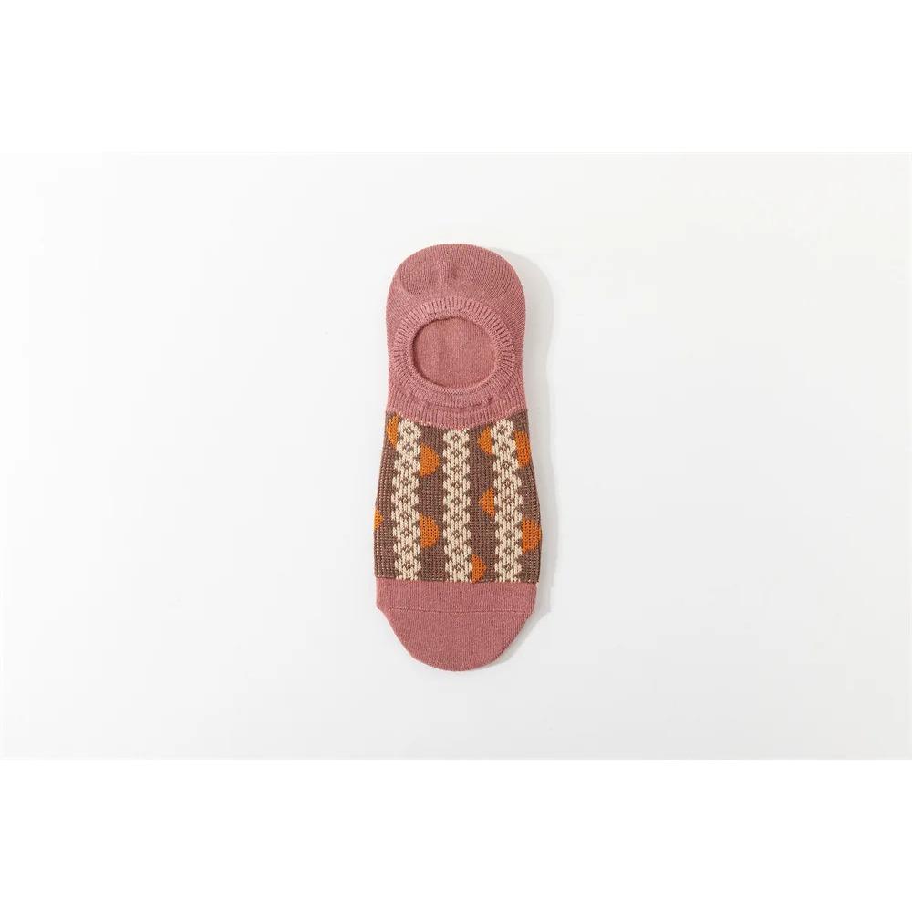 Женские невидимые носки-следки, противоскользящие силиконовые вставки, хлопковые носки до щиколотки для спорта, повседневной носки, на все сезоны, носки-лодочки