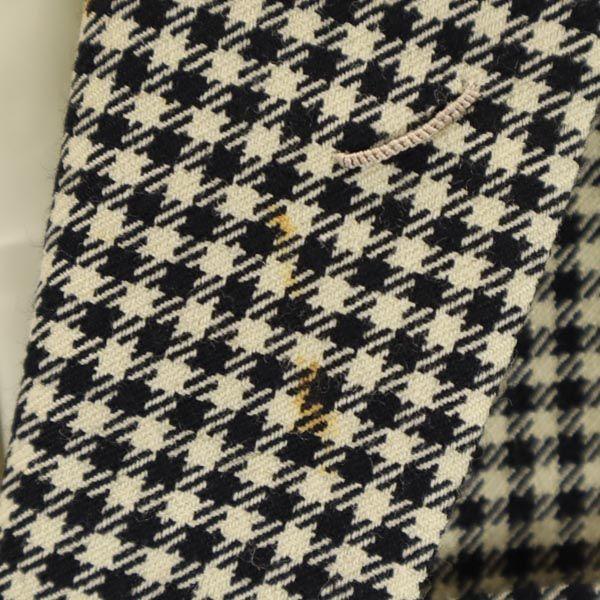 N.HOOLYWOOD шерстяной пиджак в гусиную лапку M Черный x бежевый Мужской Б/У