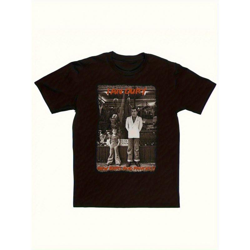 Men's Ian Dury & Blockheads Vintage Band T-Shirt - Iconic "I'm Not a Homophone" Slogan & Stage Photo Print, Loose Fit Retro Music Tee for all-Season