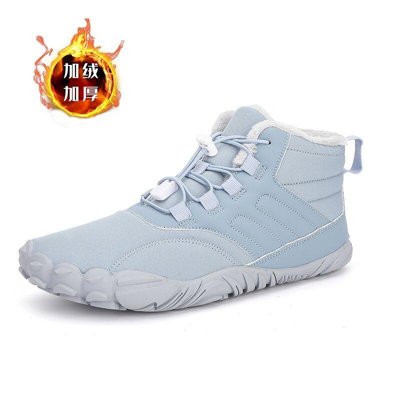Пятипалые хлопковые туфли для активного отдыха на открытом воздухе, мужские и женские бархатные теплые ботинки, износостойкие нескользящие зимние ботинки, зимняя утолщенная пара обуви