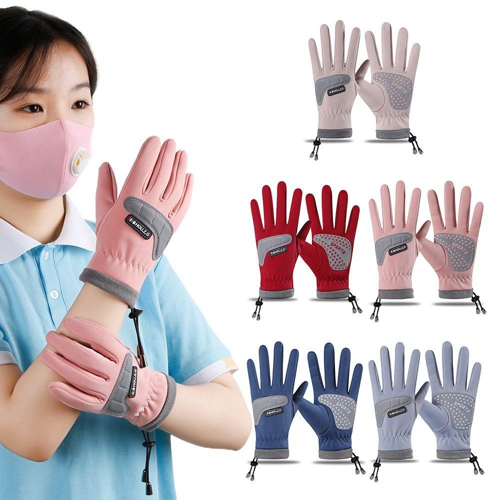 Keep Warm Anti Slip Gloves Fleece Lined Children's Riding Mittens Skateboarding