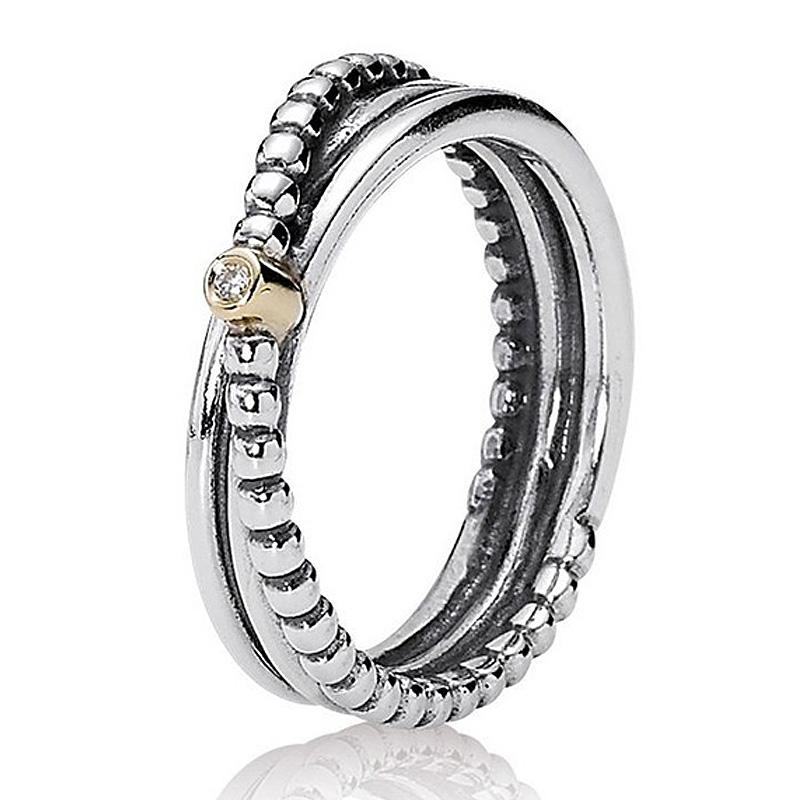 New 925 Sterling Silver Ring Light As A Feather Eternity Braided Love Twin Butterfly Ring With Crystal For Women Jewelry