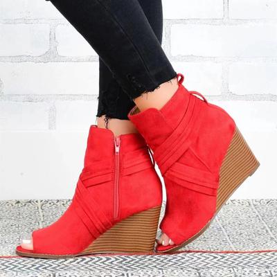 2024 Новые летние женские сандалии, модные туфли с рыбьим ртом, классические туфли, сексуальные повседневные сандалии на танкетке с молнией, женская модная обувь