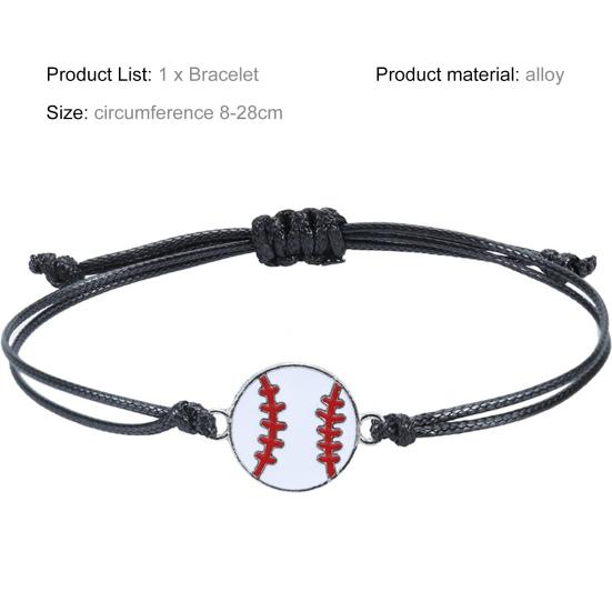 Спортивный браслет Футбольный плетеный унисекс Регулируемый браслет с восковой линией Подарок болельщика