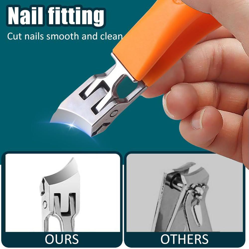 2Pcs Slanted Nail Clippers Curved Toenail Clippers For Thick Toenails