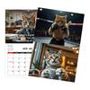 2026 Wall Calendar 12-month Cat Theme Calendar Funny Corporate Cat Wall Hanging Planner for Home Office School