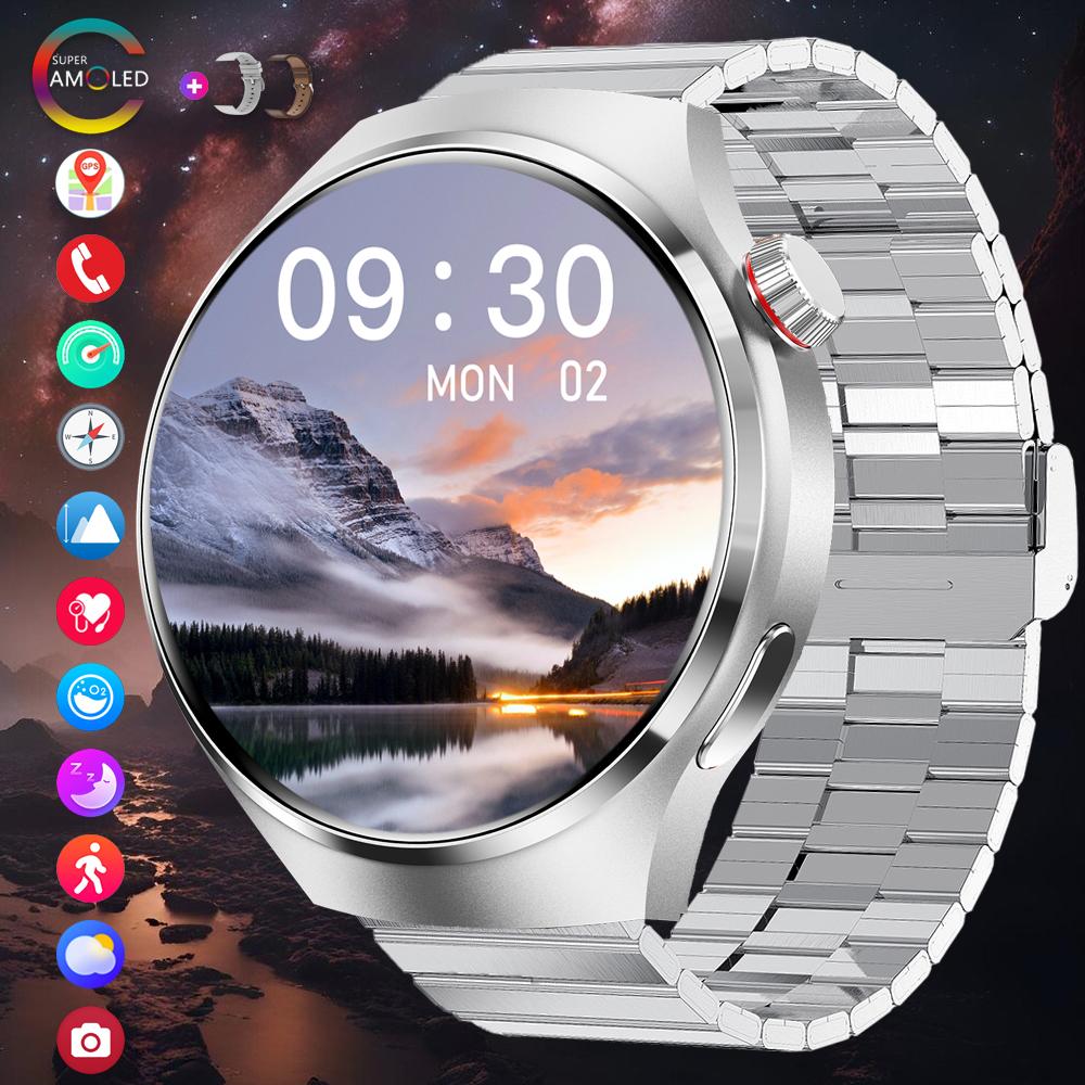 Для SACOSDING NFC Watch 4 Pro NFC Смарт-часы Мужские AMOLED 360*360 HD Экран Артериального Давления BT Call IP68 Водонепроницаемые Смарт-часы