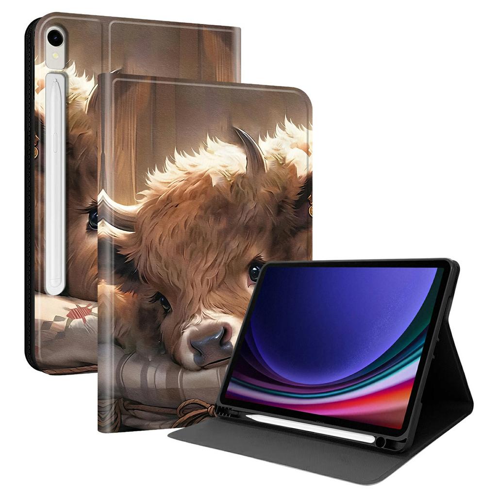 PU Leather Case For Samsung Galaxy Tab S10 Lite/S10 FE/S9 FE/S9 Pattern Print Tablet Cover Stand with Pen Slot (Stylus Not Included)
