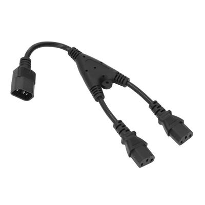 Кабель питания IEC320 C14 Male to 2 X C13 Female, ПВХ-оболочка, медный сердечник, Y-образный разветвитель, кабель питания 10 А 250 В