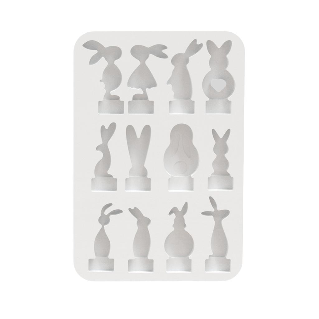 Unique Easter Decoration Mold Easter Rabbit Silicone Mold For Creative DIY Candle Holders And Festive Home Decors