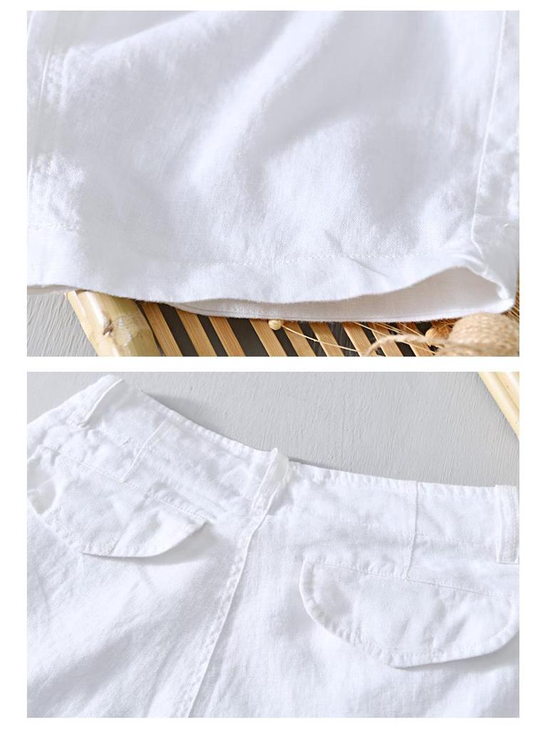 Мужские легкие льняные повседневные шорты - Дышащие, Универсальные, Свободного кроя, Пляжная одежда