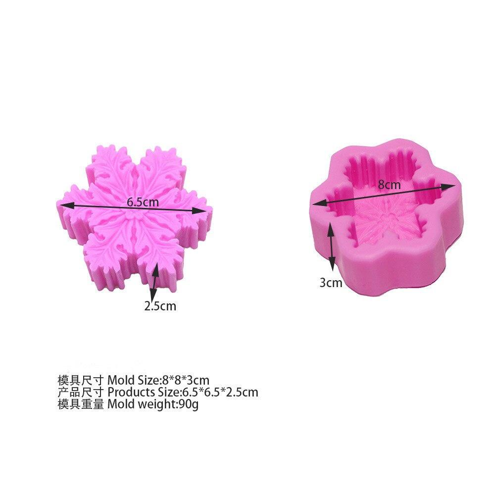 Силиконовая форма для изготовления мыла "Снежинка"