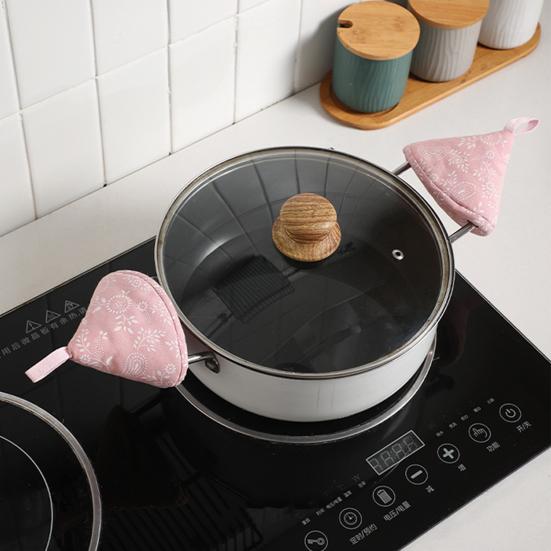 1Pc Triangle Pot Hat Non-Slip Stove Handle Mitt for Cast Iron Skillet Hanging Iron