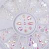 3D Flat Shaped Elongated DIY Tips Glass Stone Manicure Decor Nail Art Rhinestone