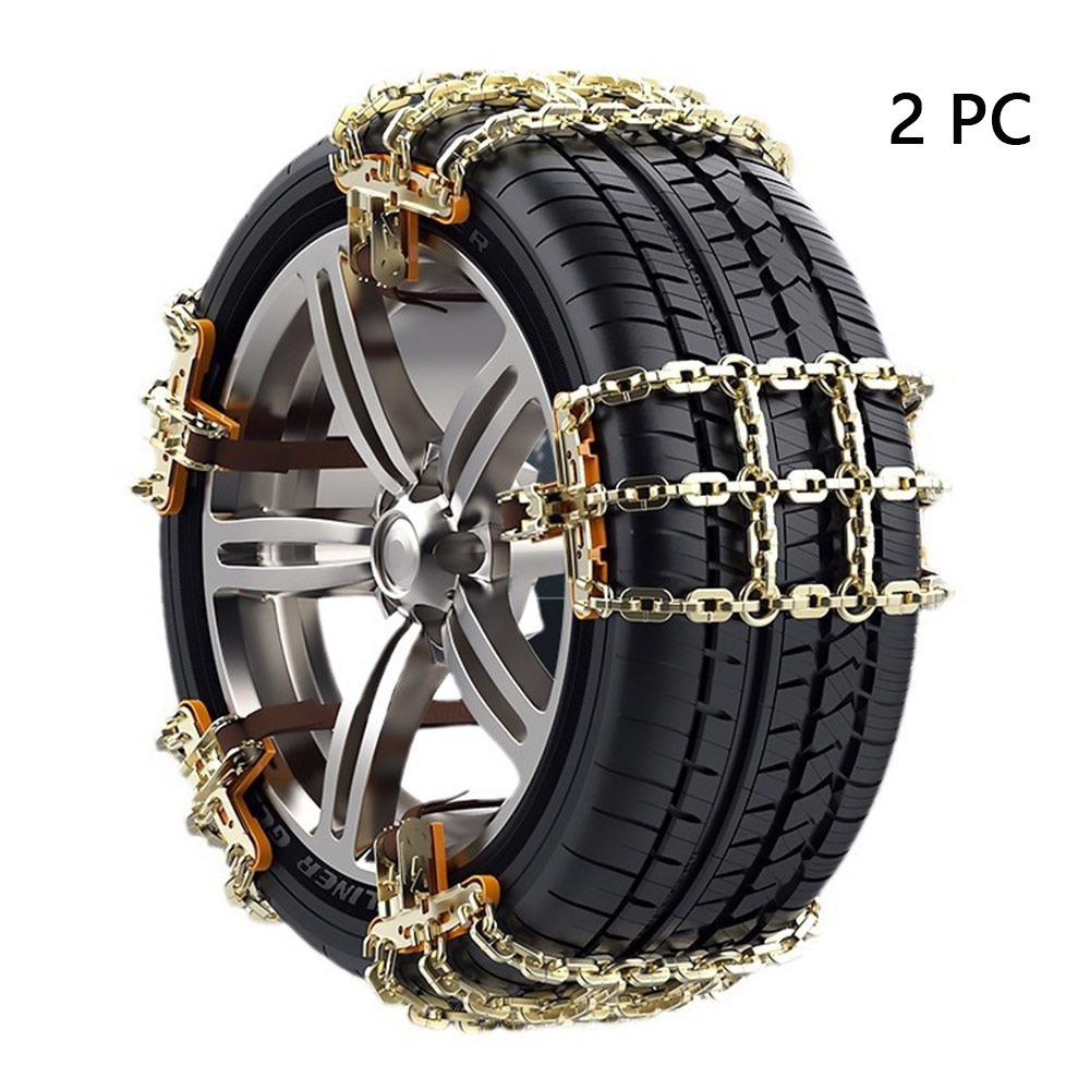 Thickened Stainless Steel Snow Chain Driving Safety Auto Anti-Skid Chain for Tire Width 165-285mm
