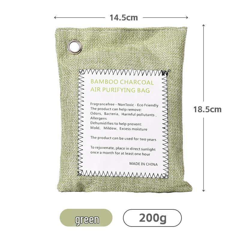 Дезодоратор для автомобиля с бамбуковым углем - 200 г мешок с активированным углем с логотипом на заказ