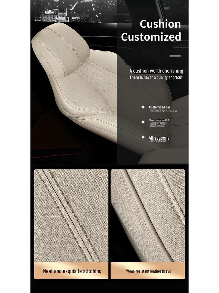 BYD Song PLUS Full Coverage Linen Seat Cushion for Five-Seater