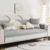 Summer Ice Silk Couch Cushion Simplicity Splicing Sofa Cover Antislip Ice Sensation Sofa Cover Solid Color Cool Feeling Sofa Mat
