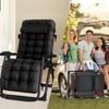 Recliner, foldable, no assembly required, load capacity 160kg, stepless, angle adjustment, zero gravity chair, knotty, with pillow, sleeping comfort,