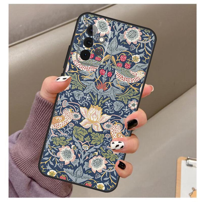Кейс William Morris Strawberry Thief для Samsung Galaxy A35 A55 A15 A32 A12 A22 A52 A06 A54 A34 A14 A56 A36 A26 A16 A13 A53