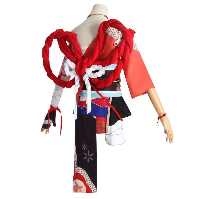   Yoimiya Косплей Костюм Хэллоуин Карнавал Вечерние Аниме Косплей Костюм Реквизит Ювелирные Изделия Парик