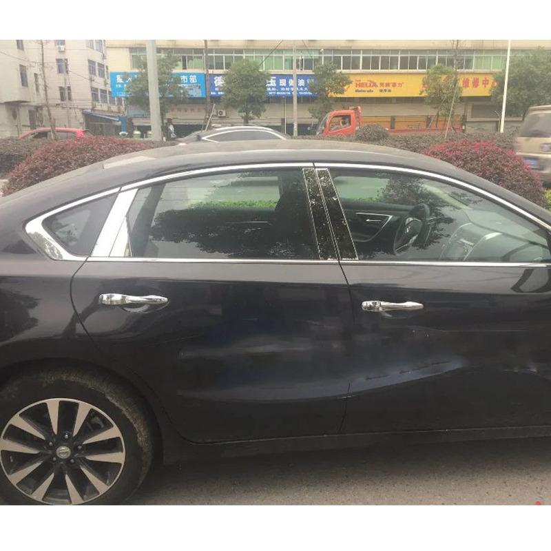 Кузов Нержавеющая Сталь Для Nissan Altima Teana 2013 2014 2015 2016 2017 2018 Стеклянное Окно Накладка Стойка Средняя Колонна Отделка 8 шт.