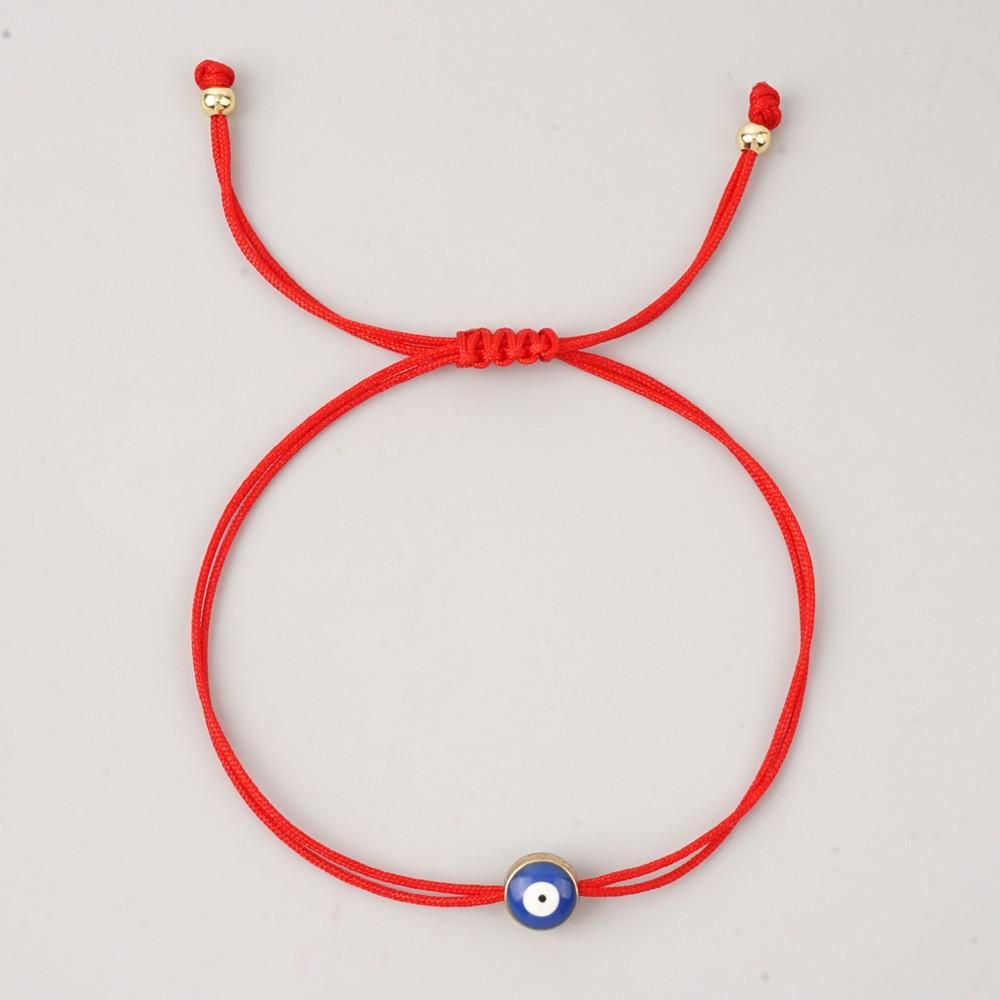 2025 Year of the Snake Lucky Red String Handmade Beaded Bracelet Set with Evil Eye for Couples