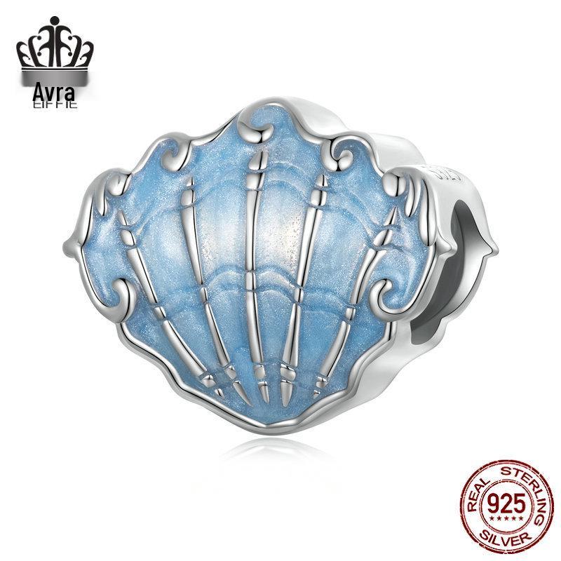 Браслет-шарм из стерлингового серебра 925 пробы Everle с подвесками в виде морских существ: подводной лодки, черепахи и краба