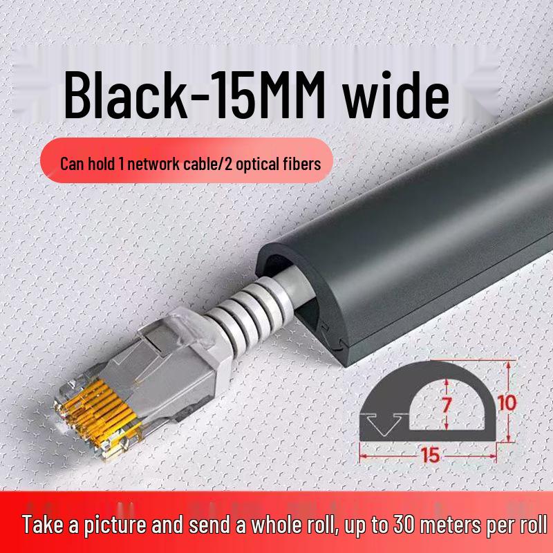 ПВХ Кабель-канал для поверхностного монтажа: Скрытая проводка и декоративная крышка для сети с боковым отверстием для оптоволокна и открытых проводов.