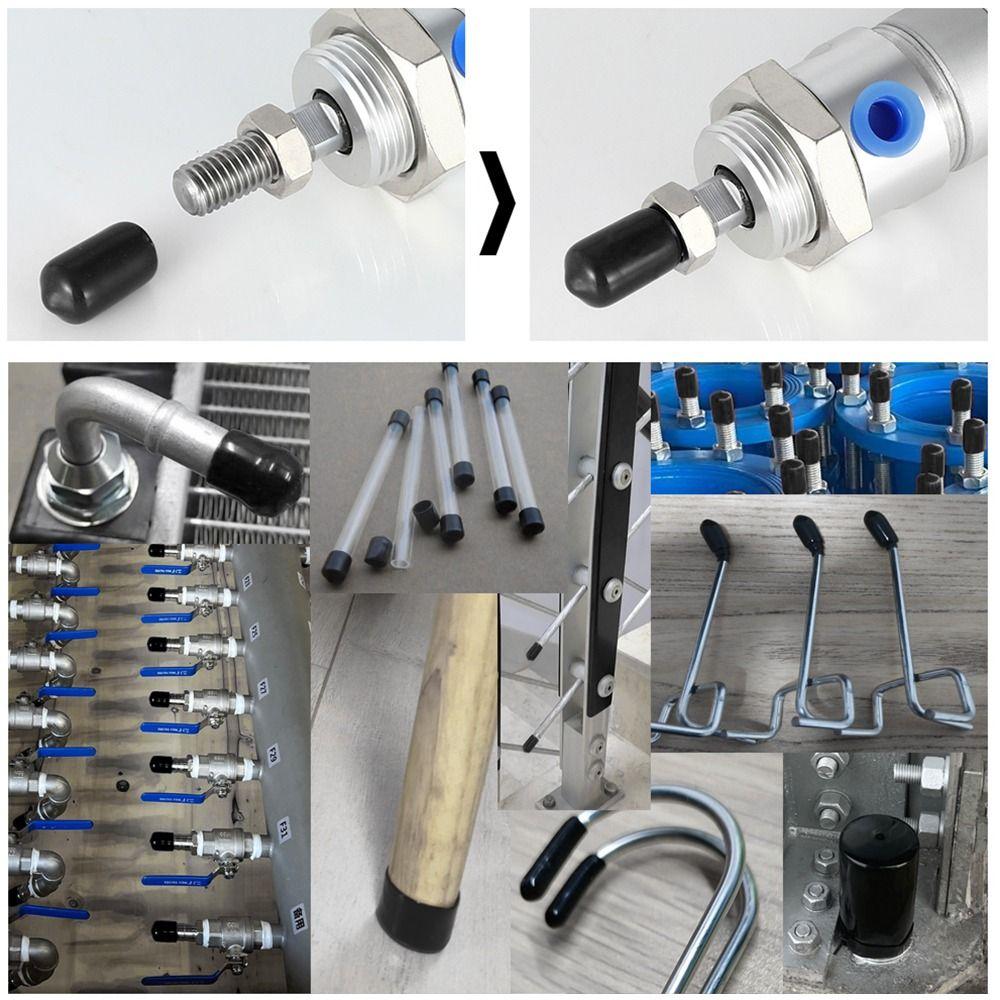 10pcs Durable Protective Lid Silicone Nut Seal Sleeve Stopper Plug Thread Protection Rubber Cap