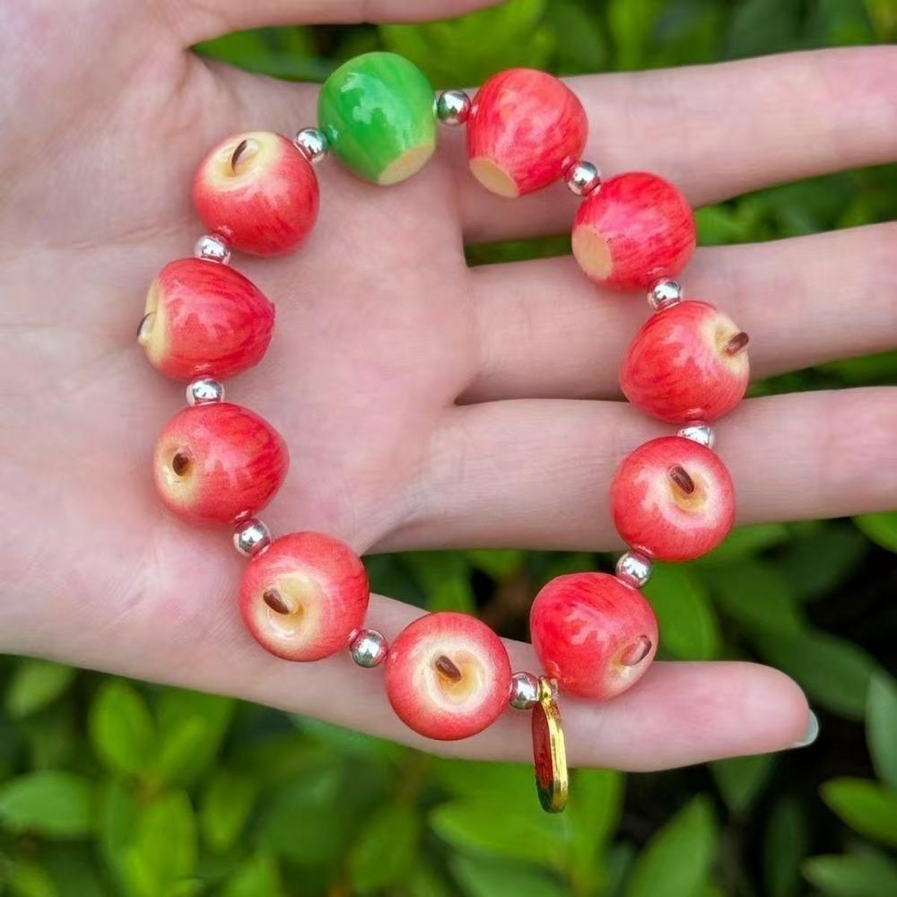 Simulation Fruit Beaded Bracelet Retro Fun Summer Colorful Bracelet Beach Vacation
