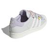 Adidas Оригинальные кроссовки Superstar Универсальные Удобные Низкие Женские кроссовки Серебристый Фиолетовый IF1804