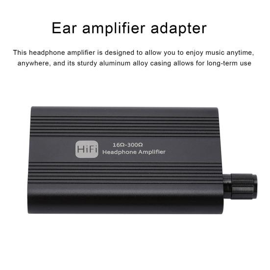 Адаптер для усилителя наушников Hi-Fi стерео звук Перезаряжаемый Регулировка громкости Интерфейс 3,5 мм Подавление шума Аудиоусилитель для динамиков