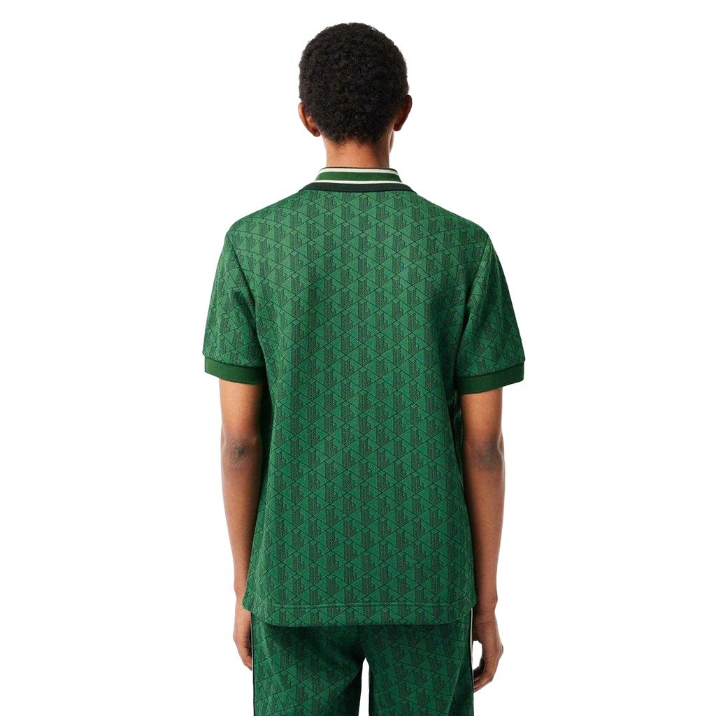 Lacoste Mens Monogram Jacquard Classic Polo Shirt