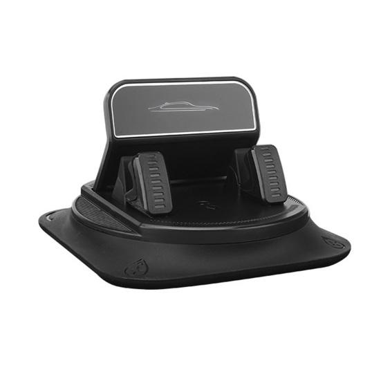 Dashboard Car Phone Mount 360 Degrees Rotatable Phone Holder with Non-Slip Pad One-Hand Operation Parking ID Plate Holder for IPhone for Android