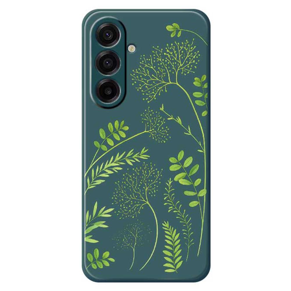 For Samsung Galaxy A17 5G Case Leaves Pattern Printing Straight Edge TPU Phone Back Cover