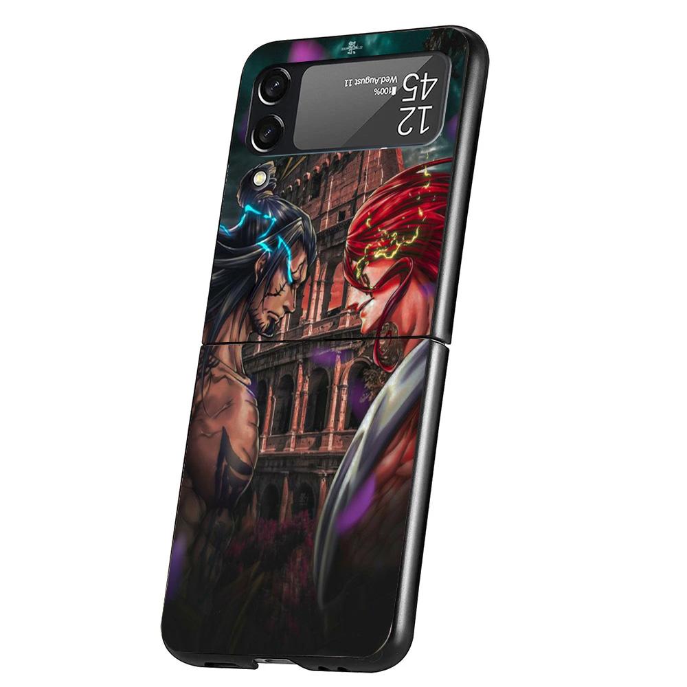 Record of Ragnarok Anime Case Phone Cover for Samsung Galaxy Z Flip 6 5 4 3 5G ZFlip6 ZFlip5 ZFlip4 ZFlip3 Black Hard Trend Fund
