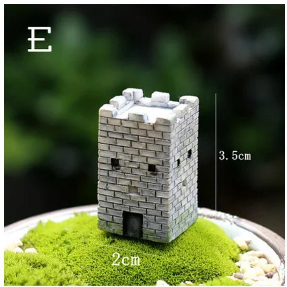 Vintage Decorative Figurines Mini House Water Fountains Flowerpot Fairy Garden Miniatures/Terrarium Pet Home Decor Ornaments DIY