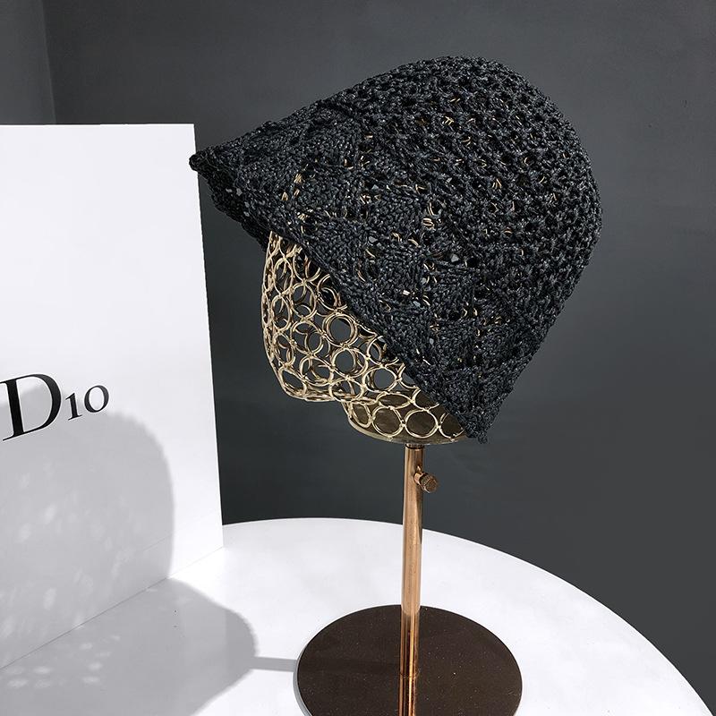 Новая шляпа рыбака детская летняя полая плетеная соломенная шляпа солнцезащитная маска для лица шляпа-ведро дышащая солнцезащитная шляпа-панама