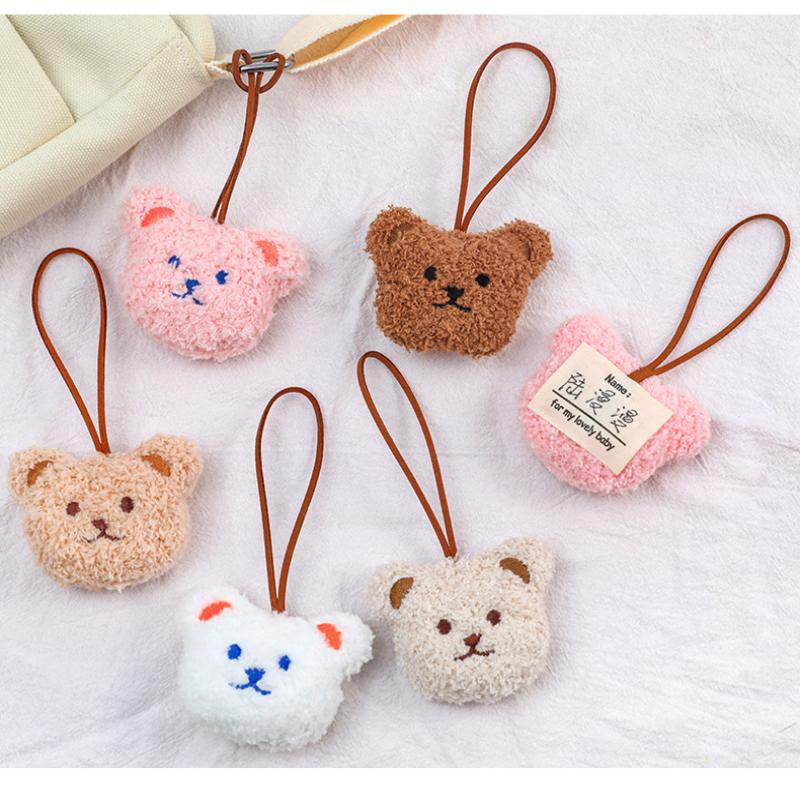 1 шт. Милая бирка для имени ребенка, мультяшная кукла-медведь, подвеска для сумки, рюкзака в детский сад, украшения для сумки новорожденного, брелоки
