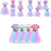 Платье для девочек Super Mario Princess Peach Rainbow Lace фиолетового, красного и розового цвета