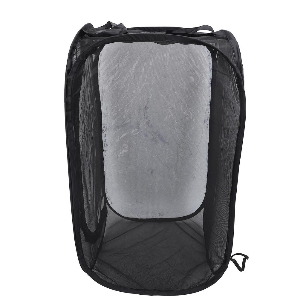 Outdoor Mesh Plant Enclosure Black Collapsible Mesh Cage for Plant Greenhouses Observation Rooms