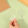 50Pcs Round/Flower/Heart Shaped Mini Transparent Fan Acrylic Children's Art Fan Blank Fan  Child