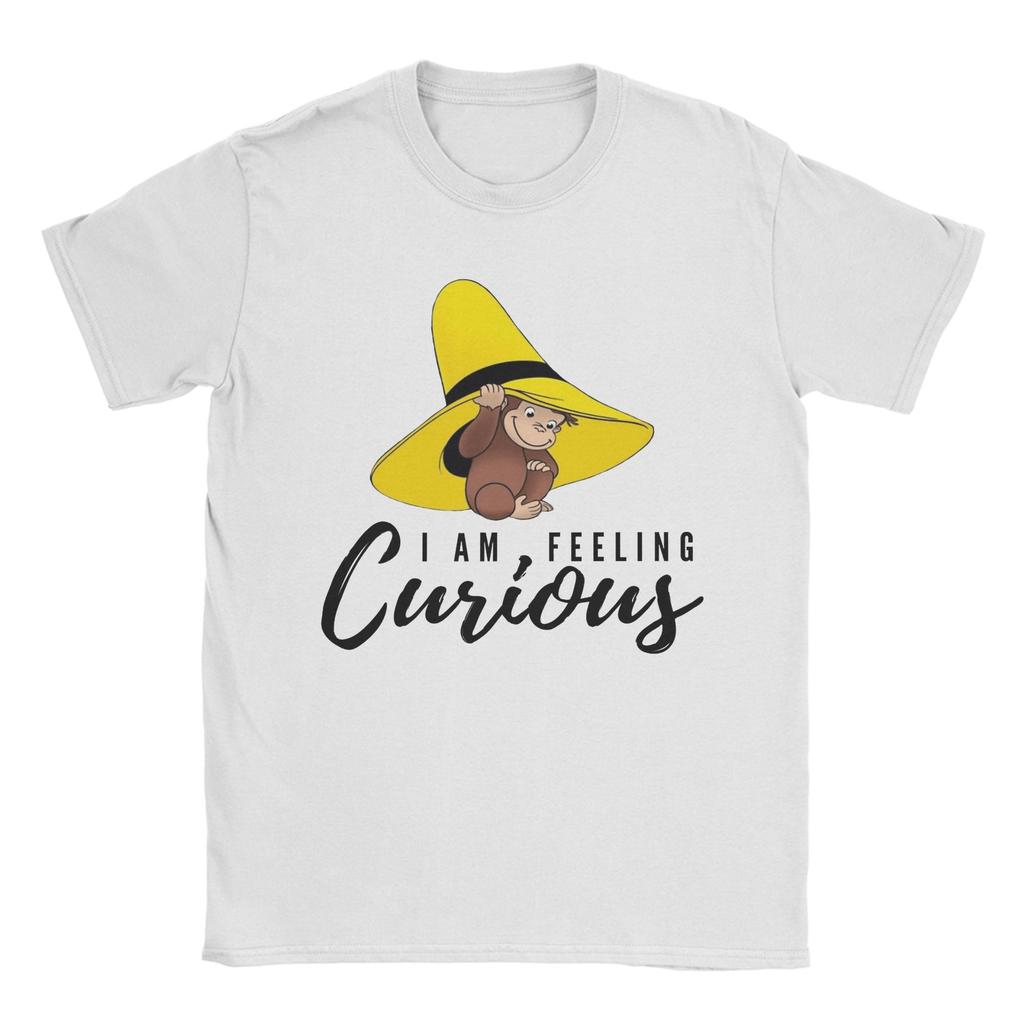 Cartoon Banana Cute Brown Monkey T Shirt Cotton Fun T-Shirts Crewneck Curious George Tees Short Sleeve Clothes Plus Size