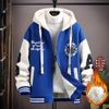 Autumn and Winter Plus Velvet Hooded Jacket Boys Big Children Warm Jacket Student Baseball Uniform