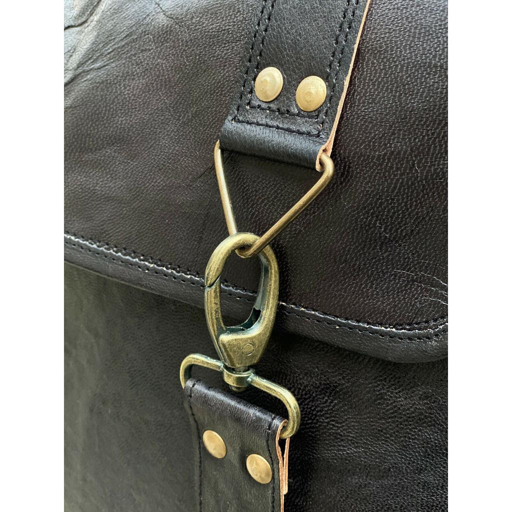 Сумка для ноутбука, портфель для мужчин, натуральная винтажная черная кожаная сумка-мессенджер