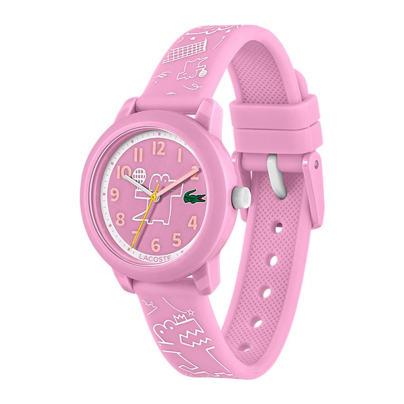 Lacoste 12.12 Series Watch Quartz Movement Silicone Strap Pink Dial Kids watches 2030058