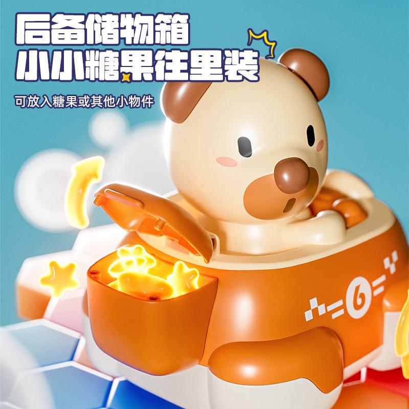 Детская машинка-столкновение Мультяшная Милая Домашнее Животное Инерционная Нажимная Выталкивающая Машинка Пазл Скользящая Игрушечная Машинка