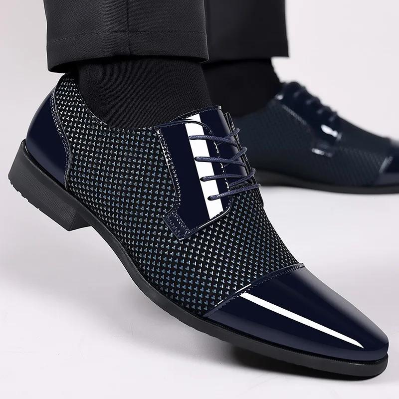 2023 New Men's Business Dress Shoes Casual Pointed Toe Wedding Shoes