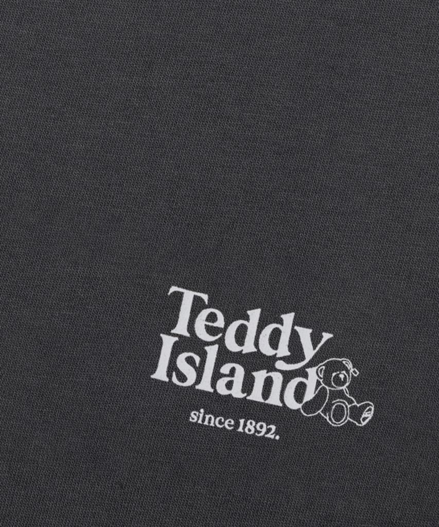 TEDDYISLAND S Lettering Logo Teddy Short Sleeve Charcoal